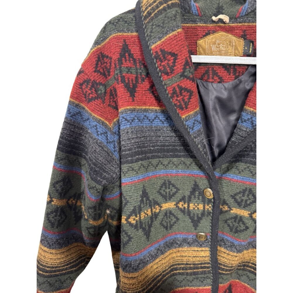 Vintage Woolrich Womens Southwest Pattern Nordic Wool Blanket Jacket size large - Picture 5 of 9